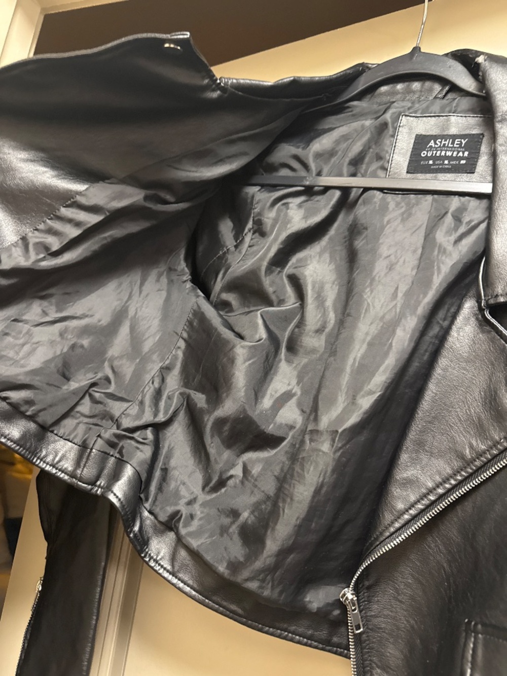 Ashley Faux Leather Jacket Black Size XL - Picture 4 of 6